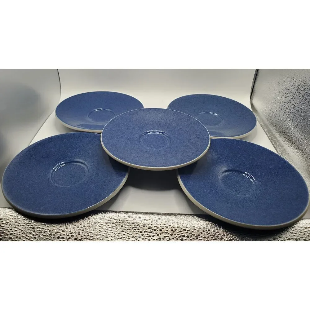 Sasaki Colorstone Sapphire Saucers Vignelli Designs Made In Japan Set Of‎ 5